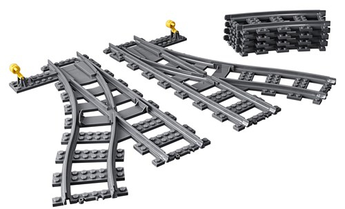 LEGO City aiguillages de train - set d’extension 60238 rails-2