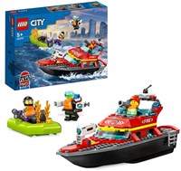 LEGO City Bateau de Sauvetage des Pompiers - Jouet Bateau pour Enfants-2