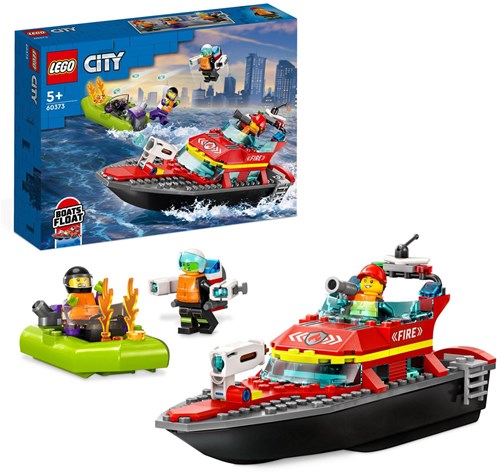 LEGO City Bateau de Sauvetage des Pompiers - Jouet Bateau pour Enfants-2