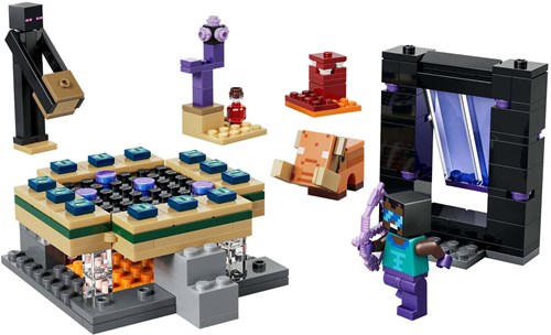 LEGO Minecraft set d'aventure avec portail du Nether et de l'End 192 pièces-2