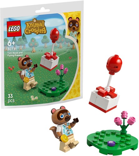 LEGO set de construction Animal Crossing Tom Nook avec cadeau volant 30731-3