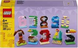 LEGO set de construction chiffres anniversaire animaux jouet éducatif coloré