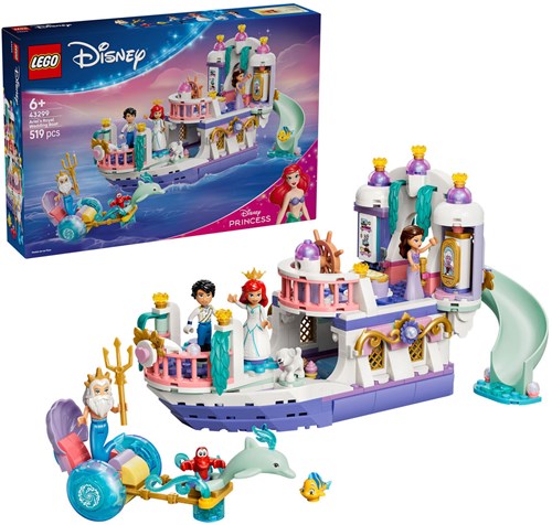 LEGO Disney coffret de construction Le bateau royal de mariage d'Ariel avec figurines-3