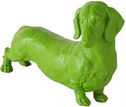 Boltze Home figurine teckel décorative polyresin 38x24cm chien