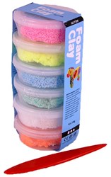 Foam Clay pâte à modeler pailletée set 6 couleurs 6x14 g loisirs créatifs