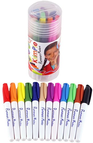 Collall Krimpie-Marker-Set marqueurs permanents 12 couleurs pour loisirs créatifs