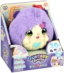 Jumbo peluche hamster interactif Funtasy Family Kiss Meez violet