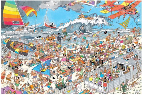 Jan van Haasteren Legpuzzel - Op het Strand 1500st.-2