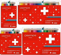 Caran d'Ache crayons aquarellables Swisscolor 40 couleurs boîte crayons de couleur