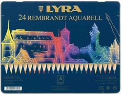 Lyra crayons aquarellables Rembrandt en boîte métal set 24 couleurs