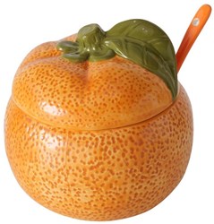 Boltze Home pot de rangement pot à confiture dolomite orange 480ml cuisine