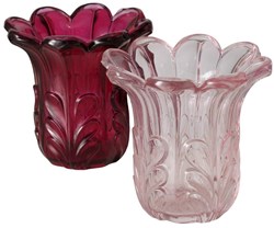 Boltze Home vase verre Rosena rose décoration forme fleur luxe