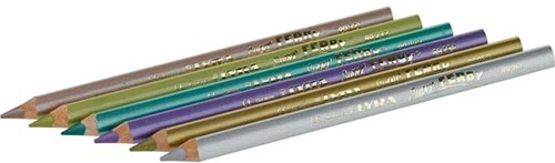 Lyra crayons de couleur Super Ferby étui carton métallique 6 pièces