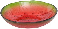 Boltze Home saladier pastèque - saladier en verre Ø16cm rouge