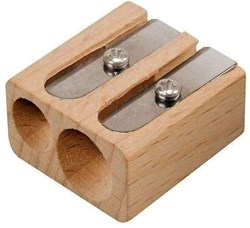 Lyra taille-crayon bois double trou pour crayons de couleur et graphite