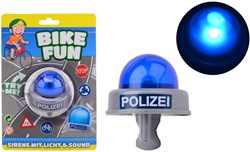 Johntoy accessoire vélo Bike Fun sirène de police allemande bleue avec lumière