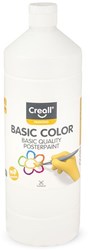 Creall peinture gouache blanche 1 litre - peinture scolaire pour enfants et adultes