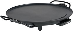 Grill rond 40 cm plaque électrique gourmet de table noir