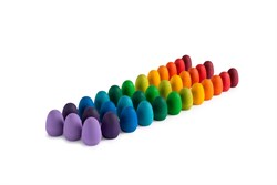 Grapat jouet en bois Mandala œufs arc-en-ciel set de 36 pièces