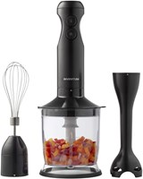 Inventum mixeur plongeant set appareil de cuisine noir 350 watts avec fouet et hachoir