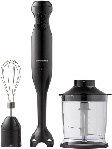 Inventum mixeur plongeant set appareil de cuisine noir 350 watts avec fouet et hachoir-2