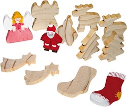 Eduplay figurines de Noël en bois - jouet créatif pour Noël