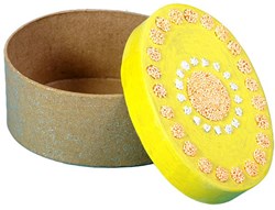Creativ Company boîtes de rangement papier-mâché kit créatif 28 pièces brun