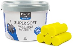 Creall pâte à modeler jaune - argile super douce seau 1750g