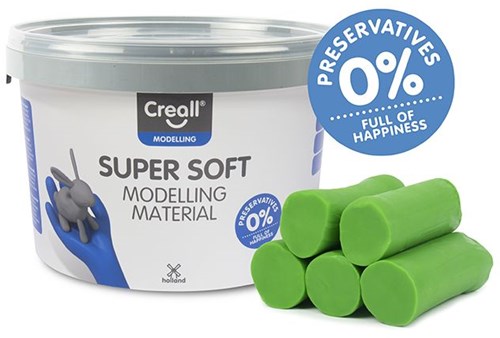 Creall pâte à modeler verte - super soft seau 1750 grammes-2