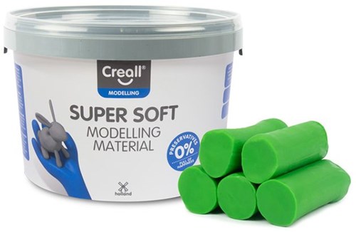 Creall pâte à modeler verte - super soft seau 1750 grammes