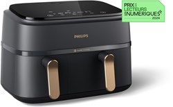 Philips friteuse à air double panier 9 litres technologie Rapid Air gris