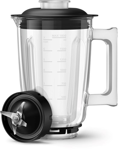 Philips blender haute vitesse 1500W - grand bol en verre 1,8L - noir-3