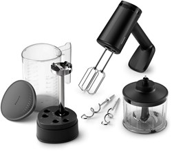 Philips batteur 500W noir - mixeur de cuisine puissant avec accessoires