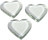 Creativ Company décoration cœur en verre 9x9 cm lot de 10 pièces-2