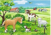 Ravensburger puzzle jeunes animaux campagne 2x12 pièces puzzle enfant-2