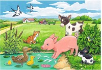 Ravensburger puzzle jeunes animaux campagne 2x12 pièces puzzle enfant-3