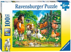 Ravensburger puzzle Entre animaux 100p