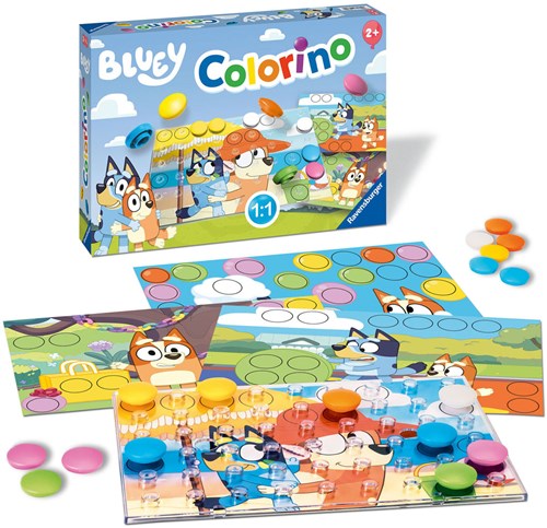 Bluey jeu pour enfants Colorino - Jouet éducatif pour apprendre les couleurs-2