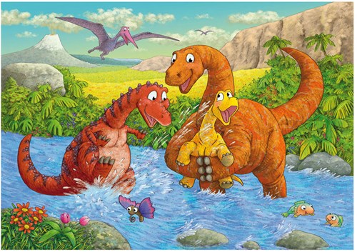Ravensburger puzzle dinosaures joueurs - 2x24 pièces puzzle enfant-2