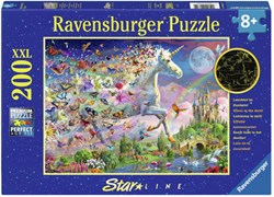 Ravensburger puzzle Fantasy Unicorn Star Line - puzzle enfant - 200 pièces - brille dans le noir