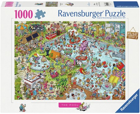 Ravensburger puzzle Holiday Resort 3: The Pool - puzzle cartoon 1000 pièces