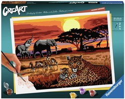 Ravensburger peinture par numéros - Savannah Landscapes jouet créatif