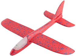 Creative Craft Group avion en mousse - jouet avec éclairage LED - rouge