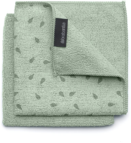 Brabantia chiffons microfibres jade green chiffons de nettoyage lot de 2