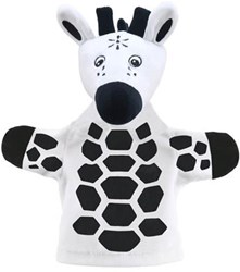 The Puppet Company marionnette girafe noir-blanc pour bébés et tout-petits
