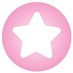 Heimess jouet perles en bois rose avec étoile blanche - anneau de dentition bébé
