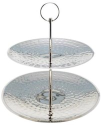 Etagere 2-laags rvs 20/25cm