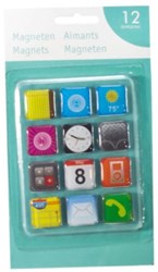 Svenska Living aimants set magnets frigo 12 pièces multicolore