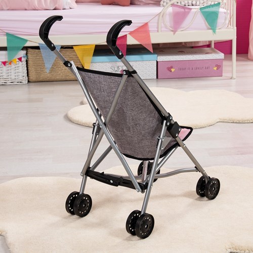 Bayer Chic 2000 poussette pour poupée grise - landau solide pour poupées-3