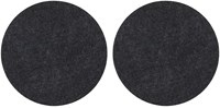 HIT Trading dessous de verre feutre rond 20 cm noir lot de 2 pièces